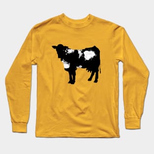 Cow watercolor black and white Long Sleeve T-Shirt